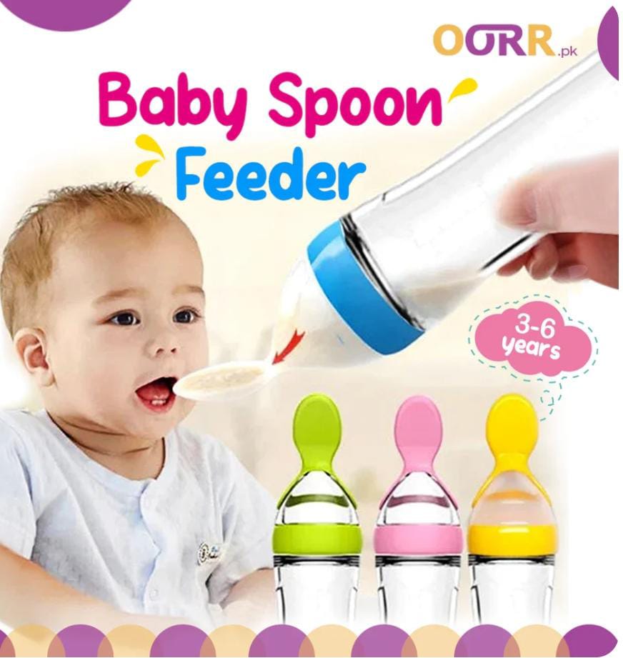 Safe With Spoon Feeding Bottle Squeezing Silicone Supplement Feeder