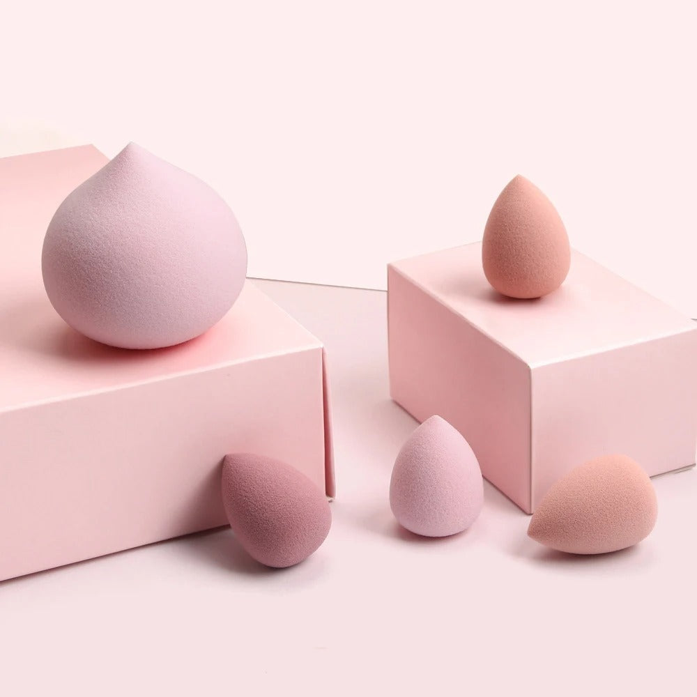 MAANGEL 5 canned beauty eggs, portable beauty products, powder puff, wet and dry dual-use makeup eggs