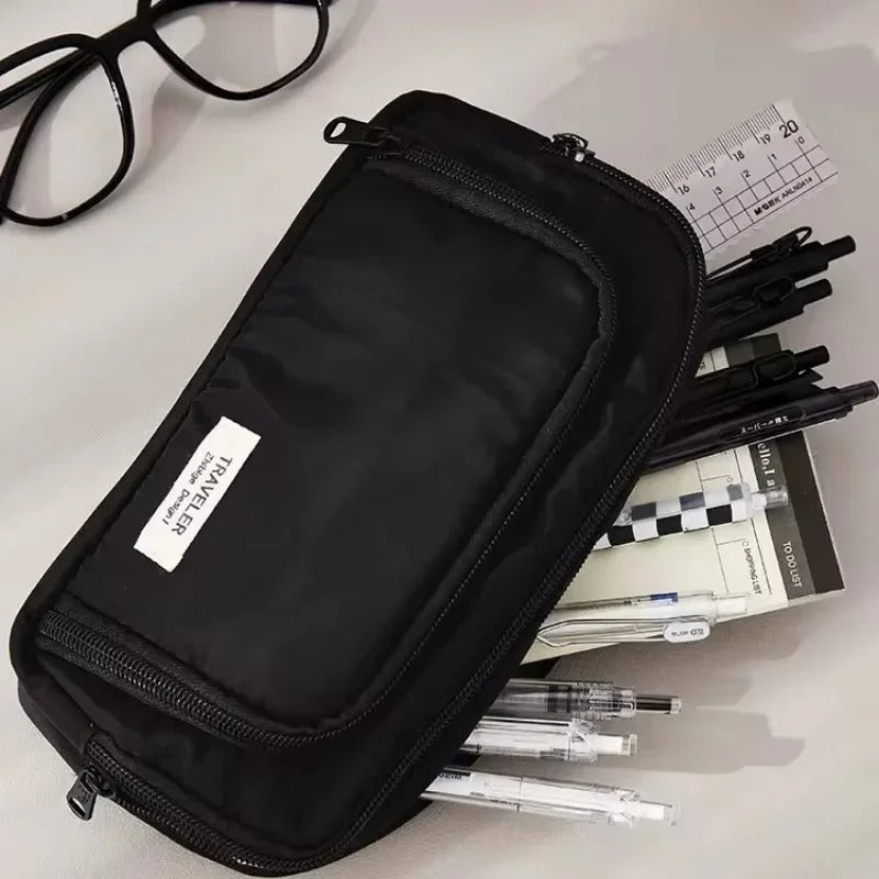 Cute Multi Layer Pencil Case Pouch, Large Capacity Pen Case Bag,Durable Stationery Storage Bag For Students, School&Office