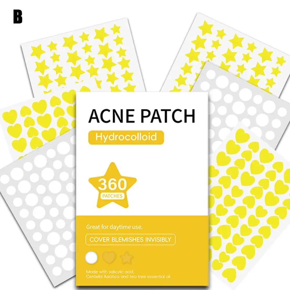360Pcs Colorful Invisible Pimple Removal Anti-Acne Hydrocolloid Patches Spots Marks Concealer Beauty Makeup Tool Repair Sticker 4.5 725 Reviews ౹ 5,000+ sold