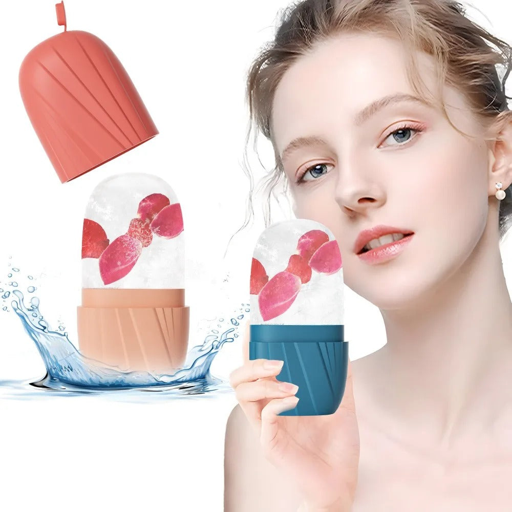 Silicone Face Application Ice Grid Beauty Ice Mold Facial Ice Application Massage Roller Ice Tray Multifunctional Skin Care Tool